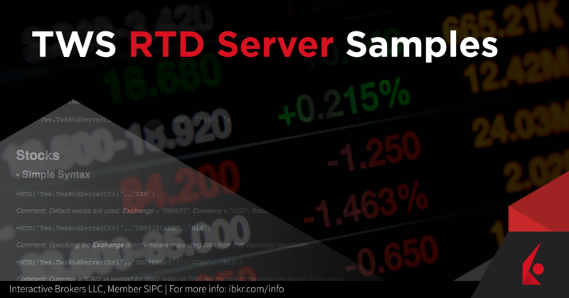 IBKR TWS RTD – Server Samples