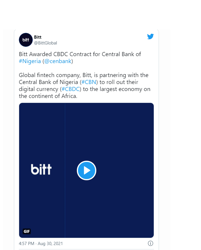 Nigeria’s Central Bank Digital Currency (CBDC). 
