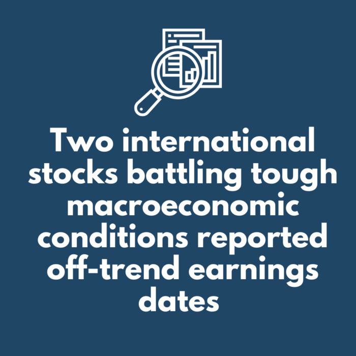 Two International Stocks Battling Tough Macroeconomic Conditions Reported Off-Trend Earnings Dates