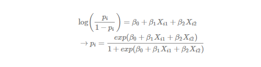 we can obtain the logistic regression model in the following way.