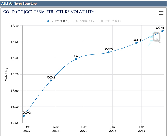 Image 8: Gold implied volatility term structure