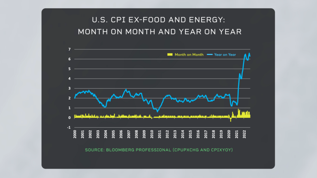 US CPI Ex-Food And Energy: Month On Month And Year On Year