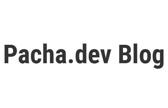 Pacha.dev Blog