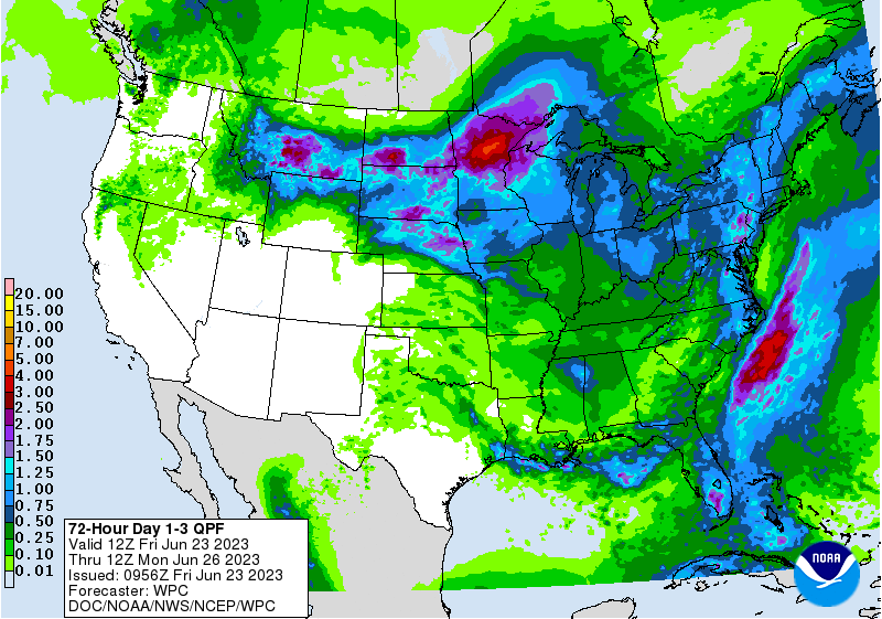 72 Hour Day 1-3 QPF