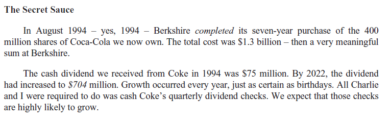 excerpts from Berkshire’s 2022 Annual Letter to Shareholders
