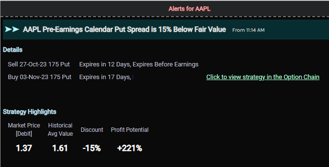 We Ran A Scan For AAPL Pre-Earnings Options Spread Opportunities And Here Is What We Found